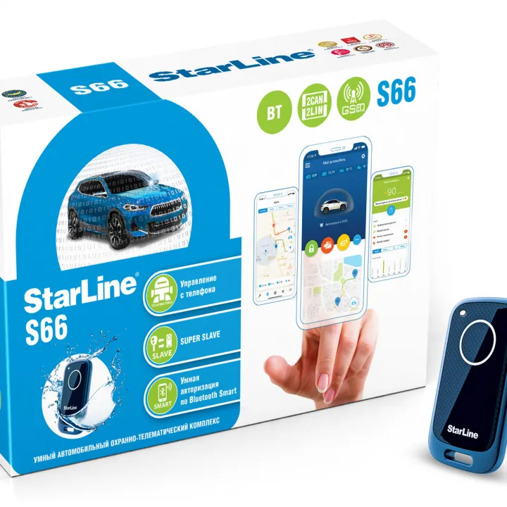 StarLine S66 v2 BT 2CAN+4LIN 2SIM GSM Автомобильная сигнализация от ReLoud