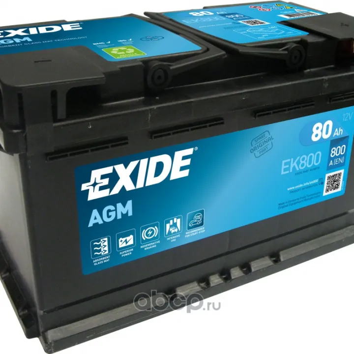 Аккумулятор Exide EK800 80A/h от ReLoud