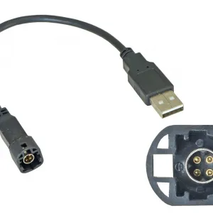 Incar USB VW-FC106 USB-переходник VW, SKODA (тип1) для подключения магнитолы INCAR к штатному разъему USB
