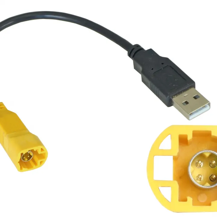 Incar USB VW-FC107 USB-переходник VW, SKODA (тип2) для подключения магнитолы INCAR к штатному разъему USB от ReLoud