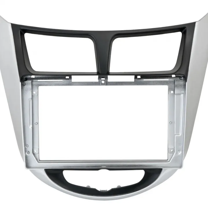 Импульс (аналог Incar RHY-FC803) Рамка UMS для HYUNDAI Solaris 2011-2017, 9" BLACK/SILVER от ReLoud